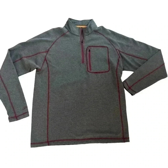 Orvis Men’s Trout Bum  1/4 Zip Gray Pullover Size Medium - Picture 8 of 8
